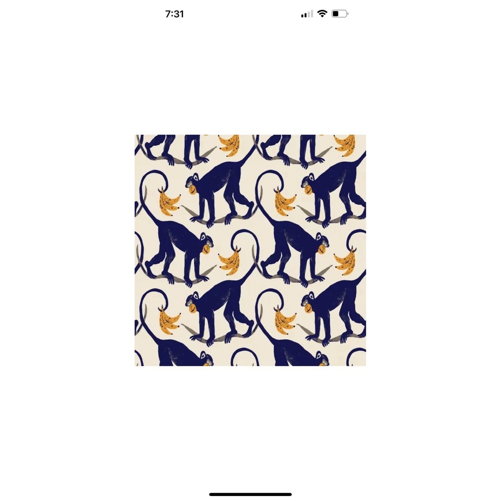 Opalhouse Blue and Yellow Monkey Wallpaper